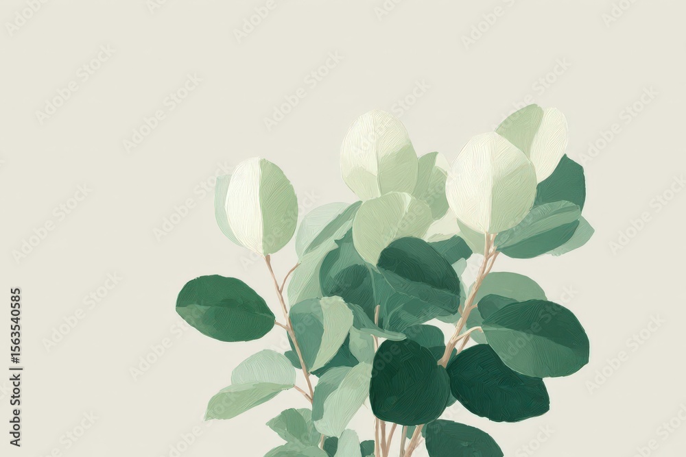 Obraz premium Line art forget-me-not flower drawing. Beautiful simple AI generated image