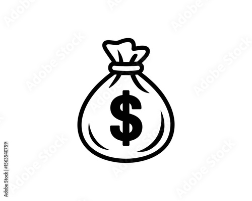 A money bag with dollar sign vector illustration