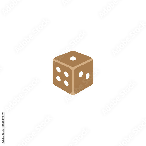 dice icon game theme and luck vector