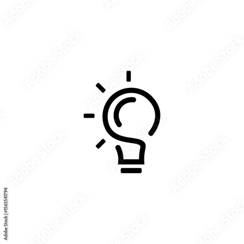 Alphabet letter S icon logo with smart genius light