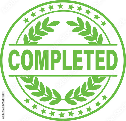 Completed Stamp Vector – Round Approved Seal with Grunge Texture