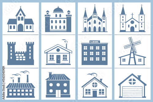 Collection of Simple Building Icons