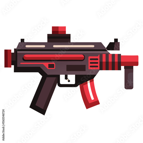 firearm weapon isolated on white background