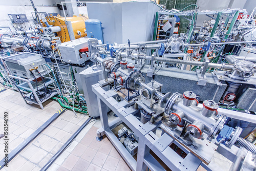 High Tech Hadron Collider Laboratory with Particle Accelerator and Experimental Physics Equipment