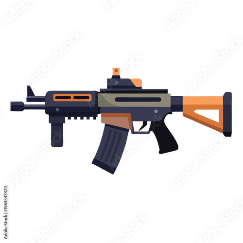 firearm weapon isolated on white background