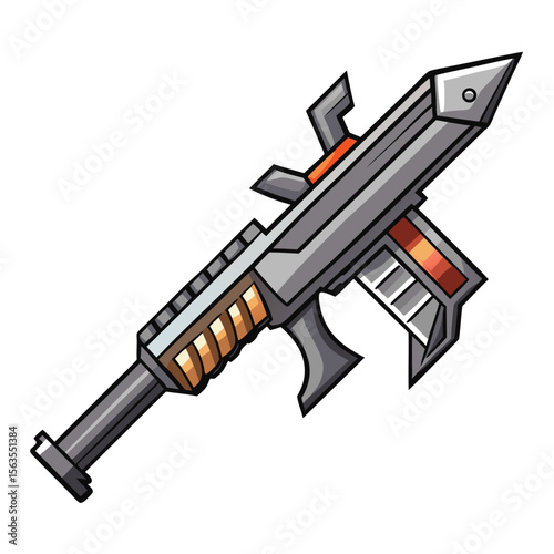 foil weapon isolated on white background