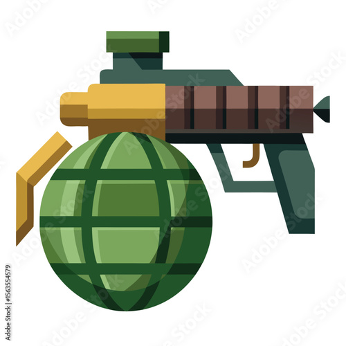 grenade weapon isolated on white background