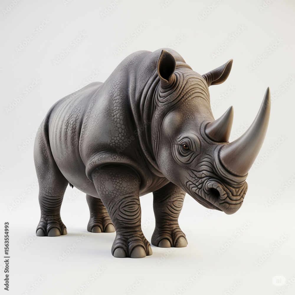 Obraz premium rhino isolated on white background
