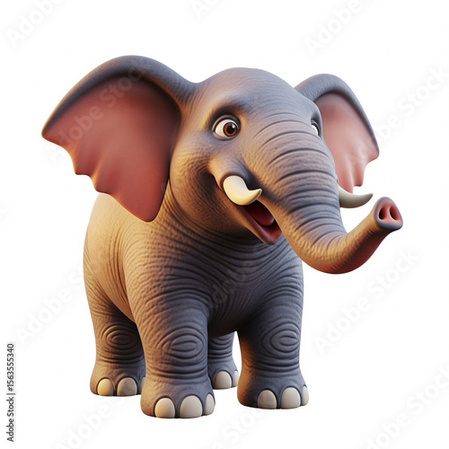 elephant cartoon isolated on white