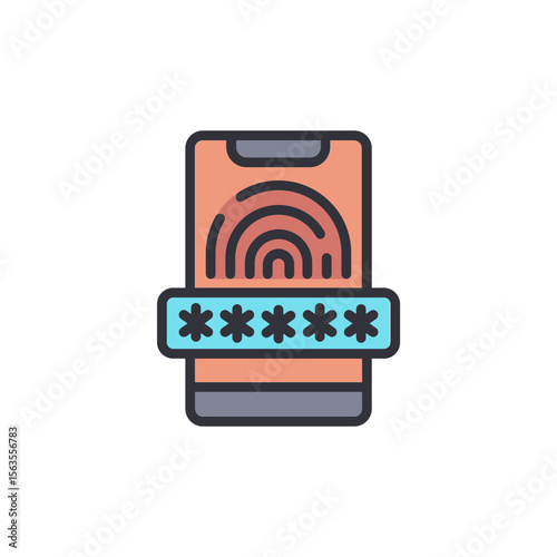 Smartphone Authentication Featuring A Fingerprint Scan And Password Protection