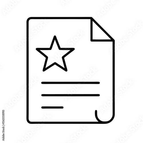 favorite document icon vector