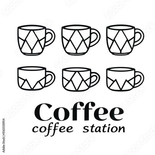 first “Coffee” is large and bold, creating an anchor of emphasis.