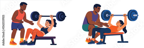 Weightlifting session featuring training partners at the gym demonstrating support and encouragement for form improvement