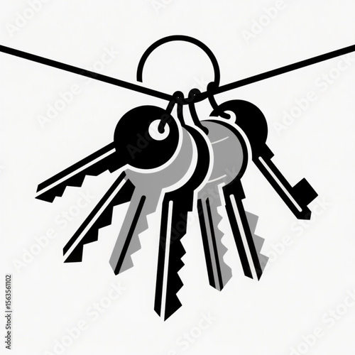 keys on a white background vector