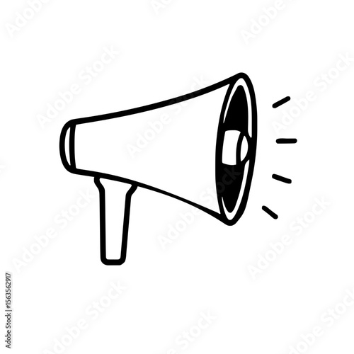Flat icon of a megaphone for announcement