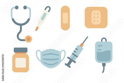 Medical supplies and tools for healthcare professionals in a clean and organized environment