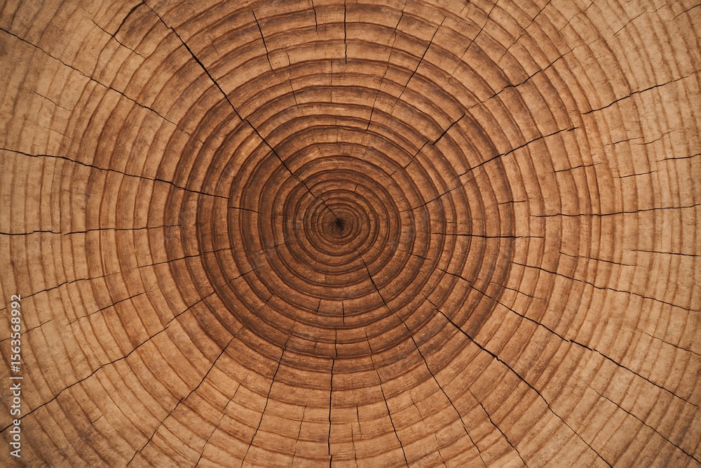 Fototapeta premium tree rings showing the growth pattern of an ancient tree, symbolizing age, nature, and historywarehouse industry background