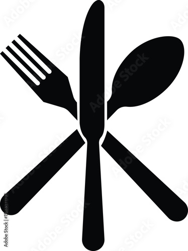 Tablespoon Table knife, Fork And Plate Dinner Set Vector Eatery symbol Kitchen utensil Tableware serving sign