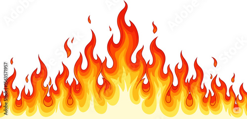 Vibrant and Energetic Abstract Flames Dancing with Intense Heat and Light