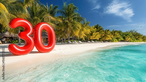 Celebrating thirtieth anniversary in maldives