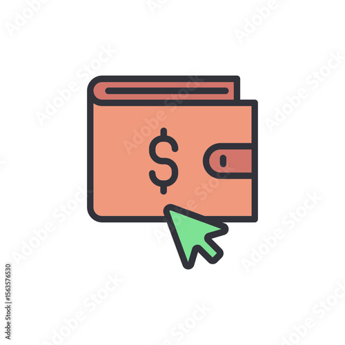E Commerce Payments With Digital Wallet And Currency Dollar Symbol
