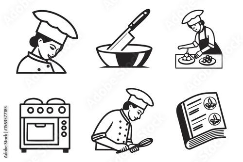 cartoon chef with a pan