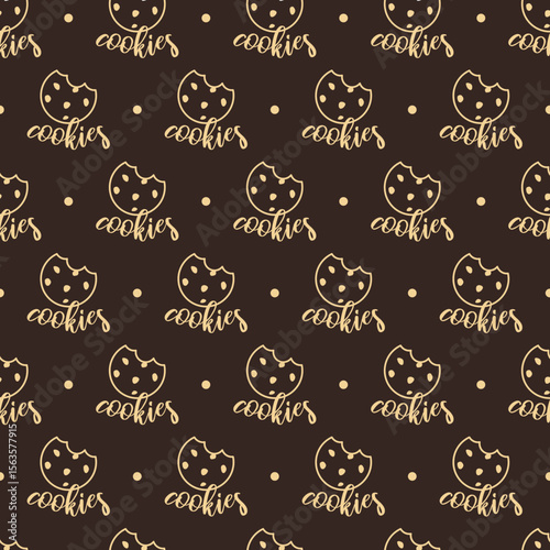 Sweet Cravings Cookie Love Snack Vector Pattern can be use for background, template, and apparel