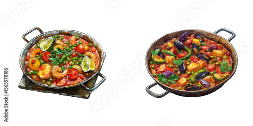 pella watercolor vector illustration