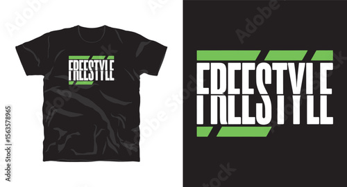 Free style typography vector graphic t shirt design