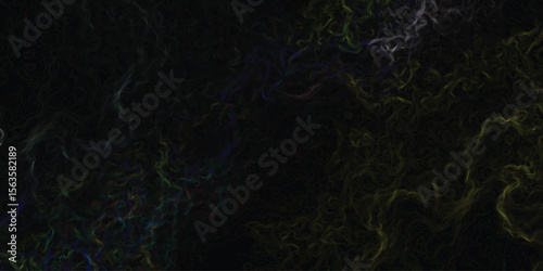 Dark silhouette of dense flowing structures with subtle hues resembling organic textures in a mysterious and atmospheric composition