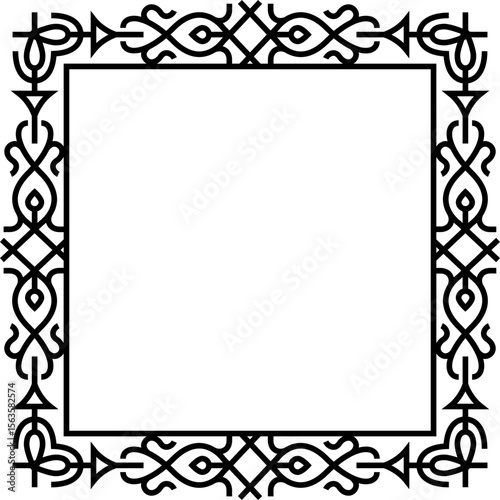 Abstract ethnic square frame design