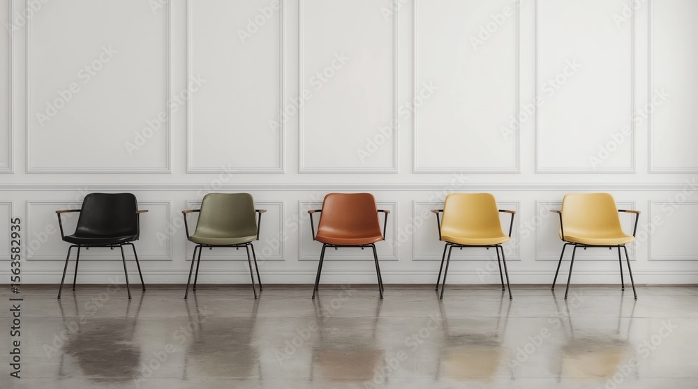 Obraz premium Retro plastic chairs 