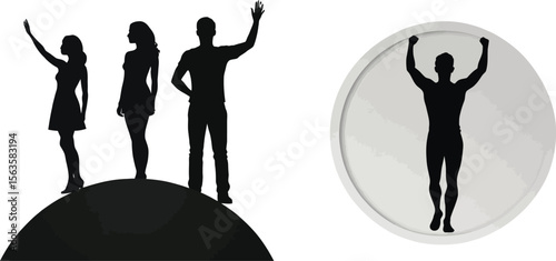 silhouette of a man vector