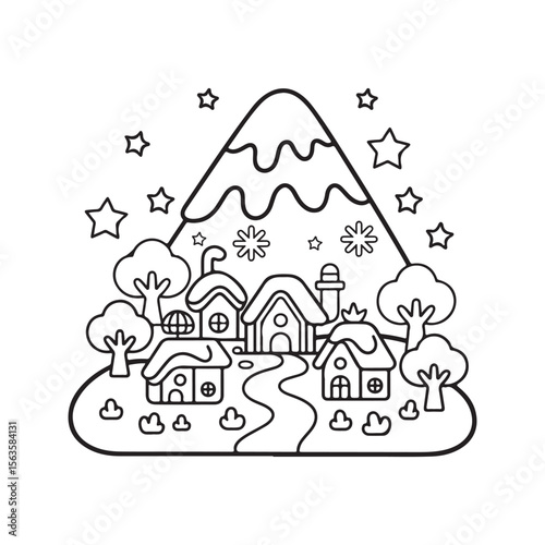 cute candle with holly bold & easy cute christmas coloring page,  Whimsical Gingerbread House Coloring Pages for Kids & Adults, Christmas Coloring Pages, bold & easy cozy winter coloring book pages, 