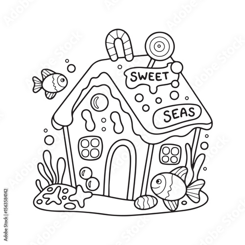 cute candle with holly bold & easy cute christmas coloring page,  Whimsical Gingerbread House Coloring Pages for Kids & Adults, Christmas Coloring Pages, bold & easy cozy winter coloring book pages, 