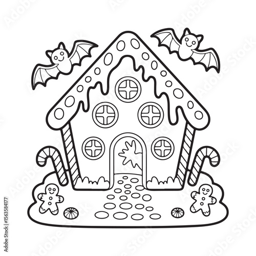 cute candle with holly bold & easy cute christmas coloring page,  Whimsical Gingerbread House Coloring Pages for Kids & Adults, Christmas Coloring Pages, bold & easy cozy winter coloring book pages, 