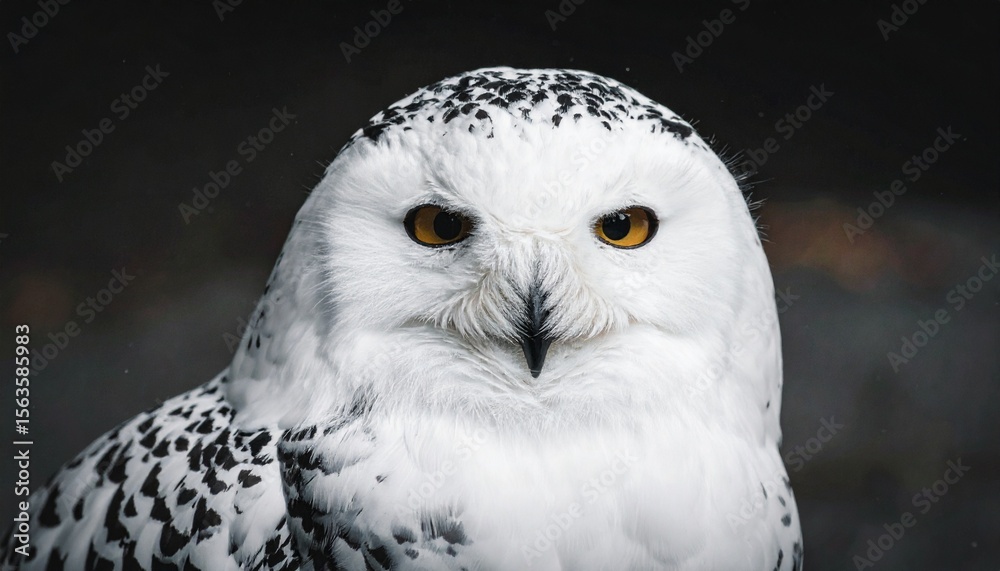 Obraz premium detailed close up image of a beautiful white owl