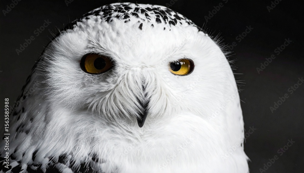 Obraz premium detailed close up image of a beautiful white owl