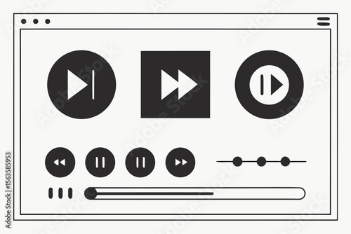 video-streaming-interface---black-icons-