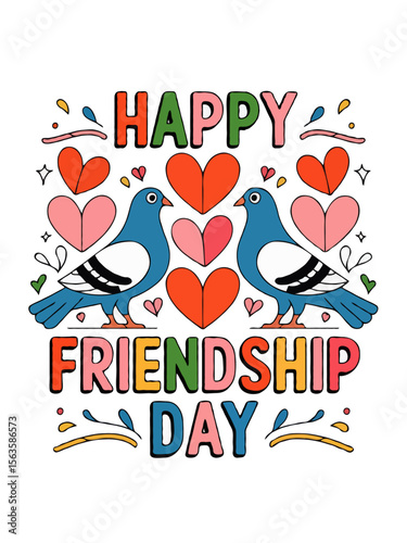 International Friendship Day Vector EPS Illustration with Typography Design