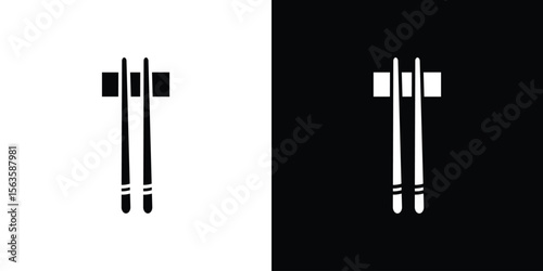 Chopsticks icon illustration vector simple designs