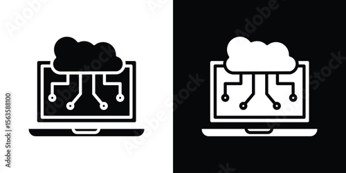 Cloud computing icon illustration vector simple designs