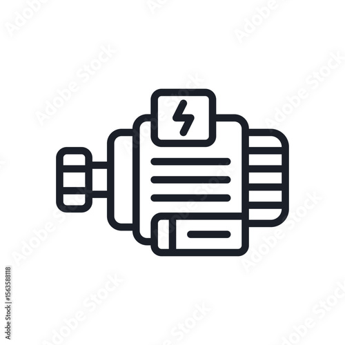 Illustration of automotive engine repair service icon vector illustration for mechanic and garage shop spare parts and maintenance vector
