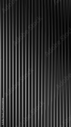 Pearlescent ribbed white glass texture. Frosted acrylic bath wall. Ribbed fluted door window closeup. 3d transparent ribbed glass wallpaper with refraction effect. Reeded glass wallpaper design.