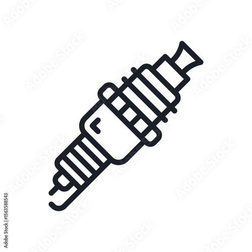 Illustration of find automotive spark plug replacement for engine ignition system repair and maintenance guide online now vector