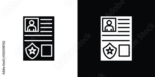 Criminal record icon illustration vector simple designs
