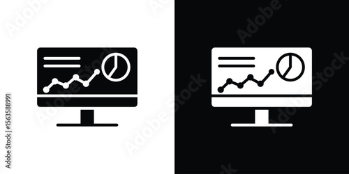 Data Analysing icon illustration vector simple designs