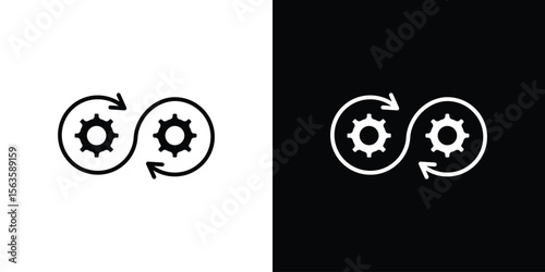 Devops icon illustration vector simple designs