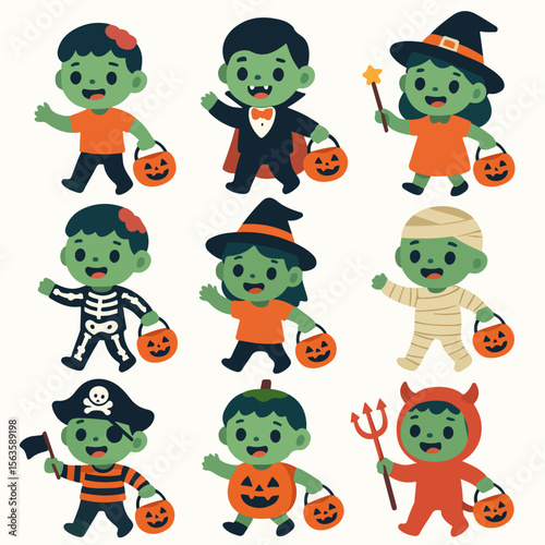 Cute Halloween kids costumes characters