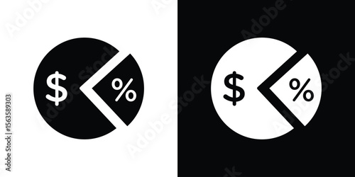 Dividend yield icon illustration vector simple designs